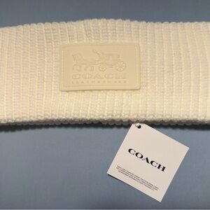 Coach Cream Knit Headband
